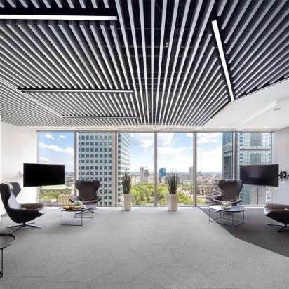 Histeel Baffle ceiling systems by Hi Steel for Interior : Colours available: Brown