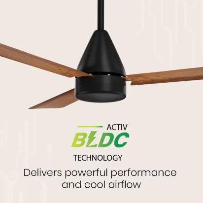 Crompton Energion Hyperjet smart BLDC Ceiling Fan - Dark Cherrywood by Crompton : Colours available: WoodyBrown 1 6