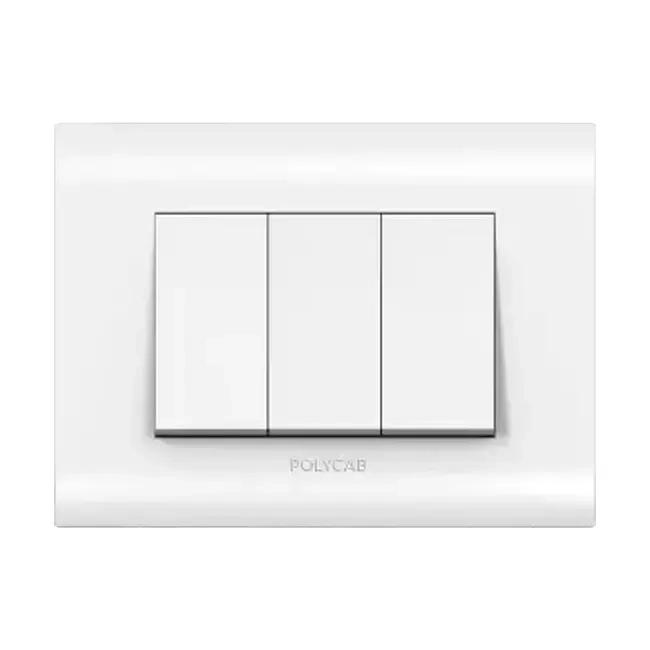 Polycab Curl - 8M Hor. Grid Frame + Cover Curl White Levana