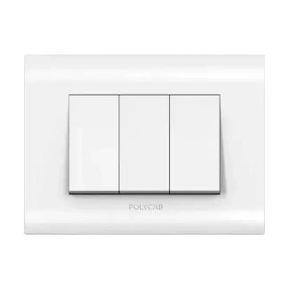Polycab Curl - 8M Hor. Grid Frame + Cover Curl White Levana by Polycab : Colours available: White