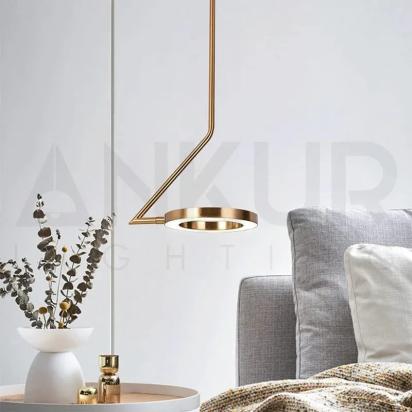 Ankur Ferrous Modern Metal LED Pendant Light For Kitchen And Dining Hanging Light by Ankur : Colours available: Gold 5 6