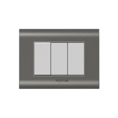 Polycab Curl Plus - 8M (H.) Grid Frame + Cover Curl Plus Mag. Grey Levana by Polycab : Colours available: Grey