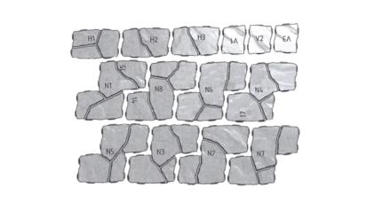 Basant Betons Polygon Beauty Pavers - Fine Grain Ivory by Basant Betons for Multipurpose : Colours available: Grey 1 1