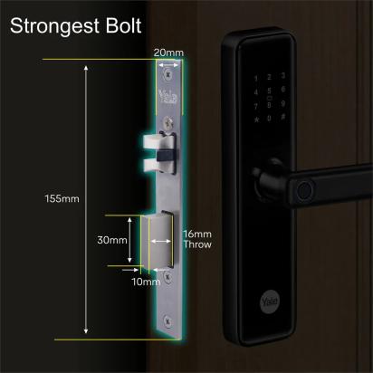 YDME50NxT Smart Door Lock by Yale : Colours available: Black 5 3