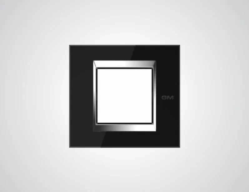 GM Modular Naturalz Regular - 2 M Cover Plate - PW 02 001 - Silk Black