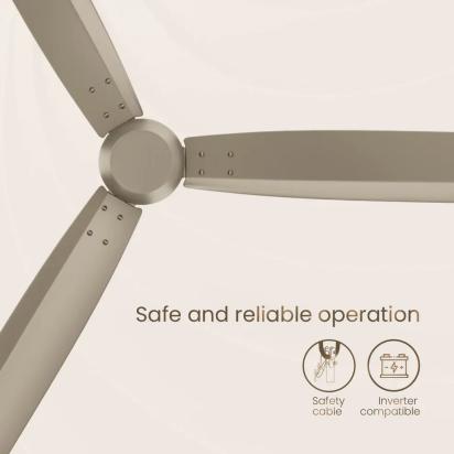 Crompton Energion Groove Remote BLDC Ceiling Fan - Opal White by Crompton : Colours available: White 1 4
