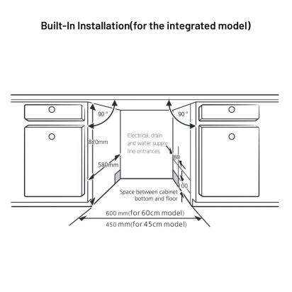 Glen Built-in-Dishwasher 14 Place Setting SS Panel Electronic Controls (DW-7735M) 9