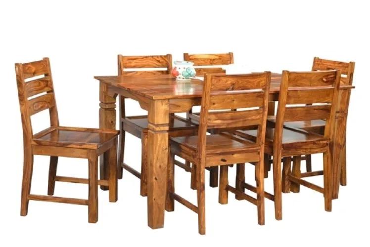 Natural Living Sheesham Wood Four Seater Sonu Dining