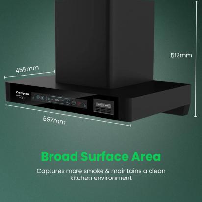 Crompton Sylvaire (Box) Chimney | Filterless 60CM by Crompton : Colours available: Black 12 4