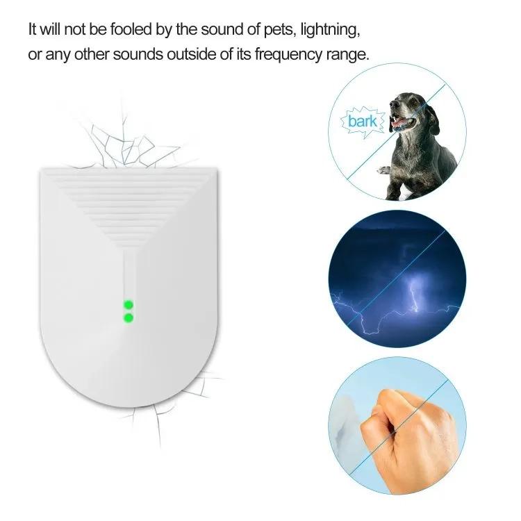 Jenix wireless glass break sensor | glass break shock detector | glass sensor JXGBS433 1