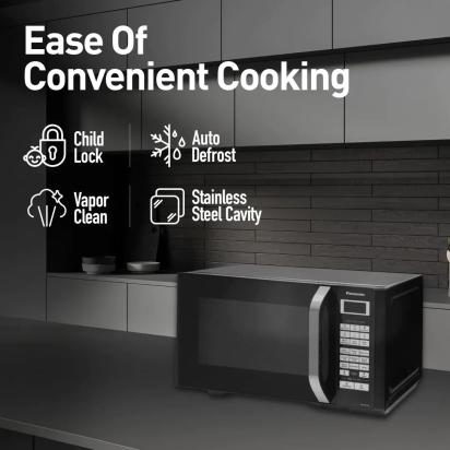 Panasonic 29L Convection Microwave Oven (NN-CT614NBFG, Black Mirror, Zero Oil, Dual Magic Grill, 101 Auto Cook Menus) by Panasonic : Colours available: Black 5 5