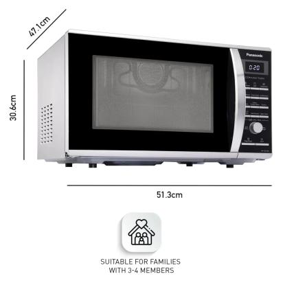 Panasonic 27L Convection Microwave Oven (NN-CD674MFDG, Silver, Rotisserie, Crispy Tawa, Magic Grill, Zero Oil Recipes) by Panasonic : Colours available: Grey 6 2