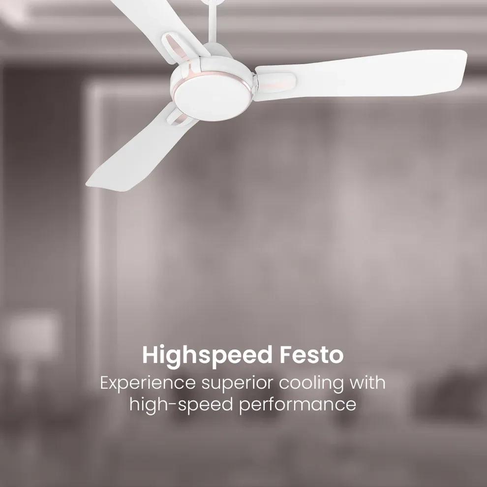 Crompton Premion Festo| Ceiling Fan - 55 Watts - Silver Magic White 1