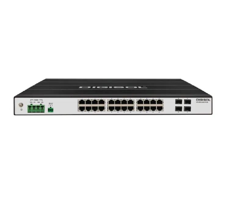 24-Port Gigabit + 4G Sfp L2 Managed Industrial PoE Switch – Dg-Is4528Hpda