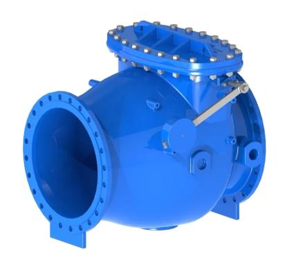 AKV Swing Check Valve, Metal Seated Single Door, PN10/16 by AKV : Colours available: Blue