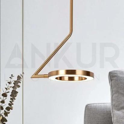 Ankur Ferrous Modern Metal LED Pendant Light For Kitchen And Dining Hanging Light by Ankur : Colours available: Gold 4 5