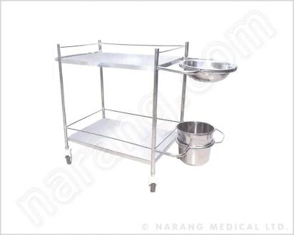 Narang Medical HF478a : Dressing Trolley Stainless steel by Narang Medical Limited : Colours available: Silver