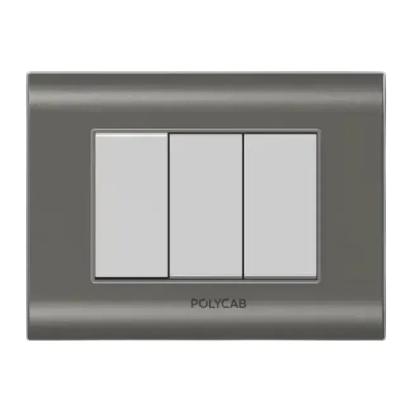 Polycab Curl Plus 3M Grid Frame + Cover W/Partition Curl Plus Mag. Grey Levana by Polycab