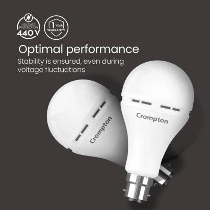 Crompton 9W B22 Backup LED Bulb by Crompton : Colours available: White 9 5