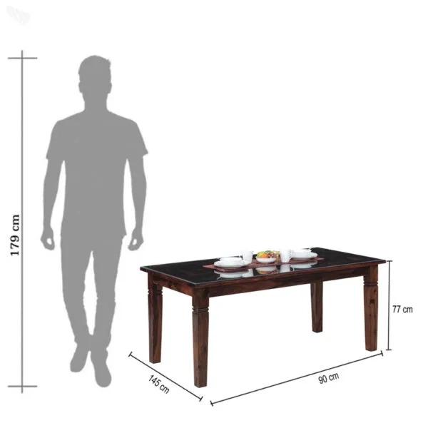 Natural Living Strip Six seater Wooden Dining Table (175 X 90 X 77) 2