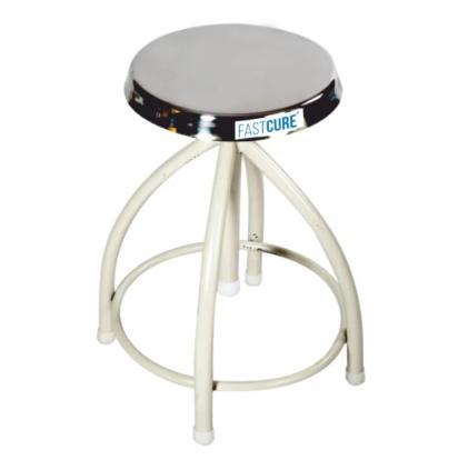 Fastcure 4 Leg Revolving Stool by Fastcure for Multipurpose : Colours available: Chrome
