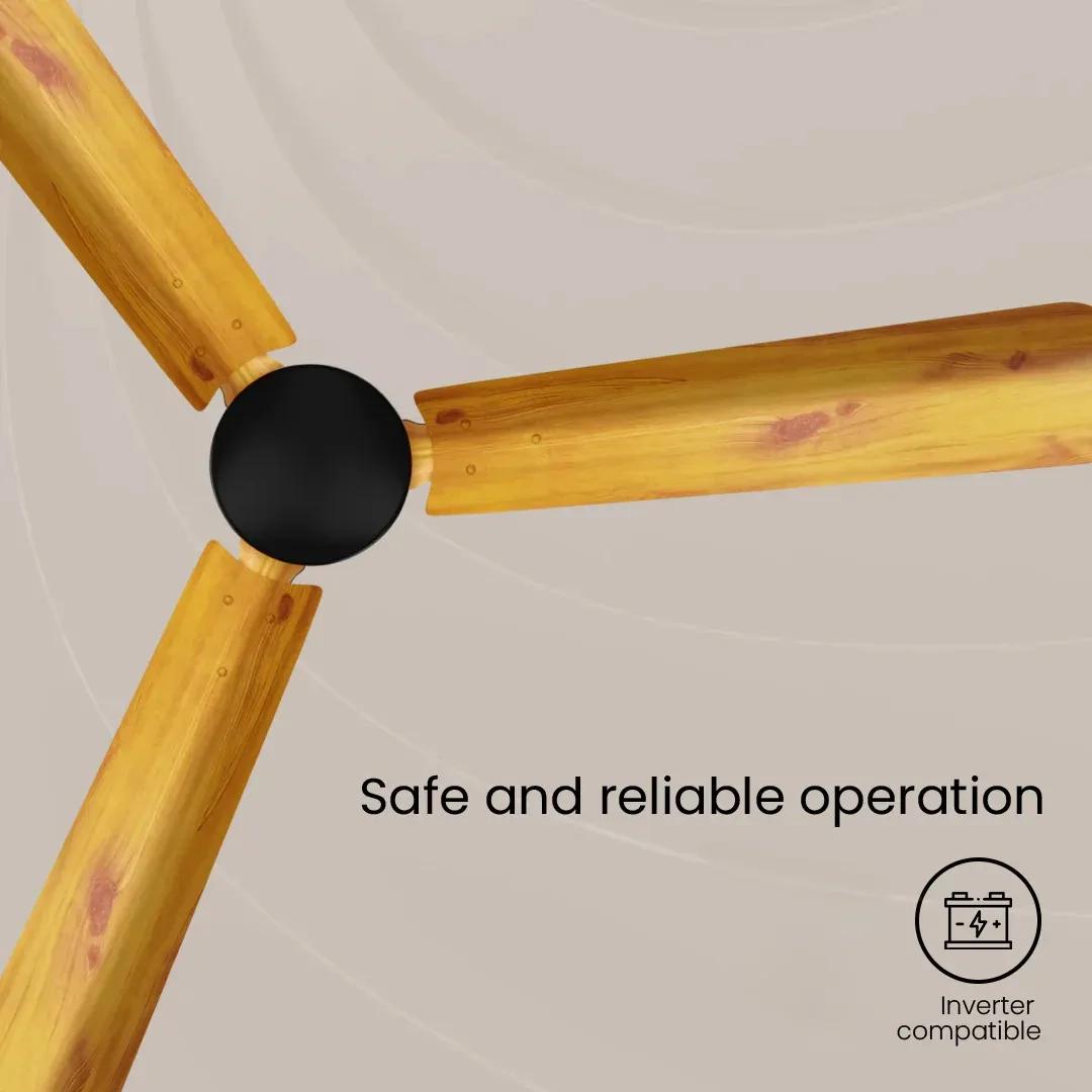 Crompton Energion Cookie BLDC Ceiling Fan - Light Pine Wood 2