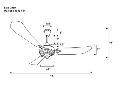 TheFanStudio Majestic 1945 Ceiling Fan by The Fan Studio : Colours available: Brown 1 3