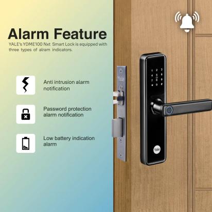 YDME50NxT Smart Door Lock by Yale : Colours available: Black 6 6