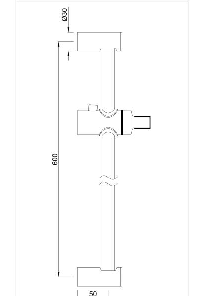 Sliding Rail - Gold Bright Pvd - SHA-GBP-1197NPD by Jaquar : Colours available: GoldBrightPVD 1 1