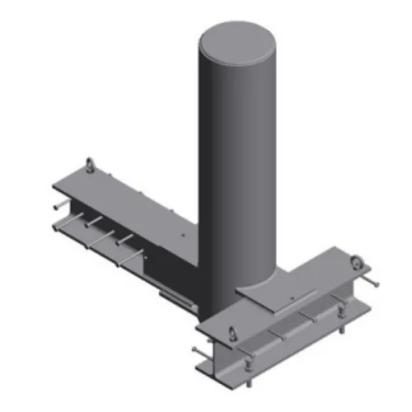 Secure K4 Shallow Mounted Fixed Bollard (M30) - Arjuna 4 (Shallow 4) by Secure : Colours available: Grey
