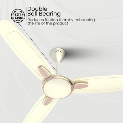 Crompton High Speed Java | Star Rated Ceiling Fan - Pearl Ivory by Crompton : Colours available: Ivory 8 4