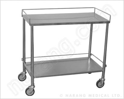 Narang Medical Instrument Trolley - All Stainless Steel by Narang Medical Limited : Colours available: Silver