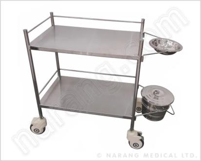 Narang Medical HF478B : Dressing Trolley Stainless steel by Narang Medical Limited : Colours available: Silver