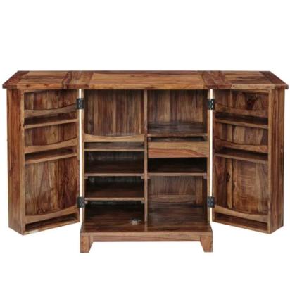 Natural Living Whirl Wooden Bar Cabinet (Tuscany) 2