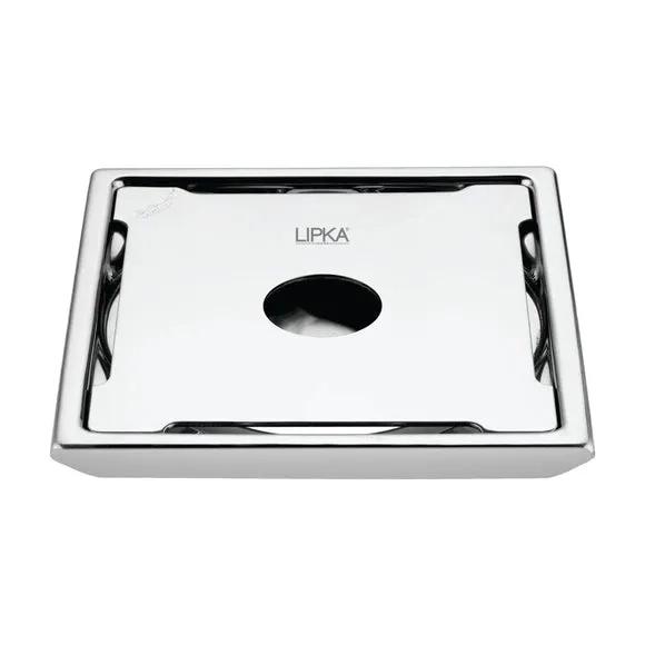 Lipka Beta Deluxe Square Floor Drain (6 x 6 Inches) with Hole