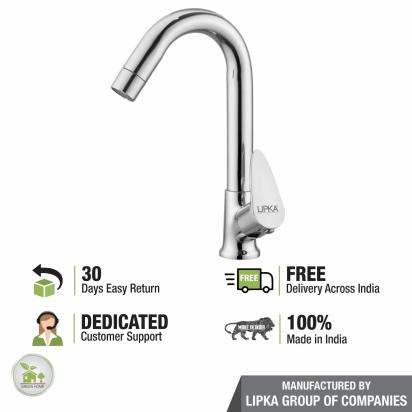 Lipka Lava Swan Neck with Swivel Spout (12 Inches) Brass Faucet 5