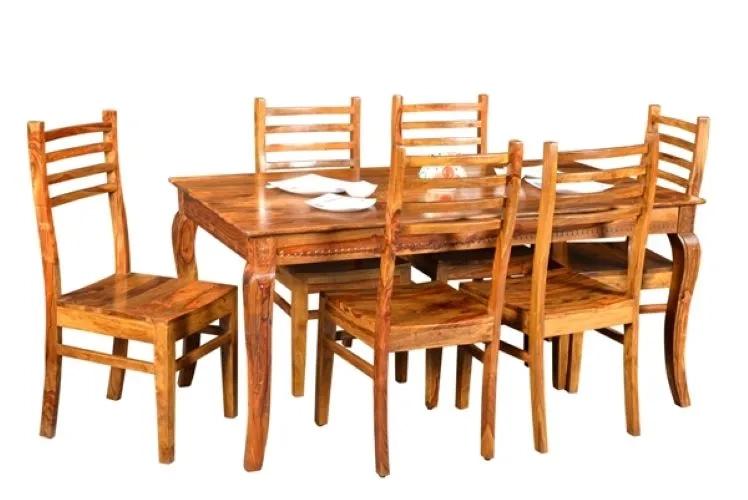 Natural Living SHEESHAM WOOD JOP CARVING DANING TABLE 165 X90
