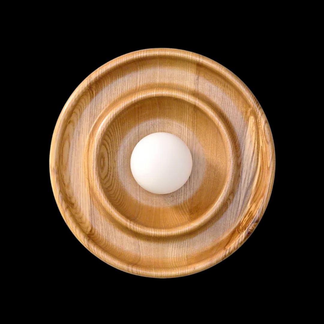 The Living Influence Discus Wall Light - White Ash 2