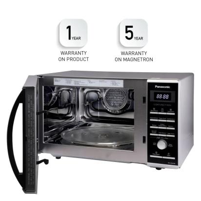Panasonic 27L Convection Microwave Oven (NN-CD674MFDG, Silver, Rotisserie, Crispy Tawa, Magic Grill, Zero Oil Recipes) by Panasonic : Colours available: Grey 4 6