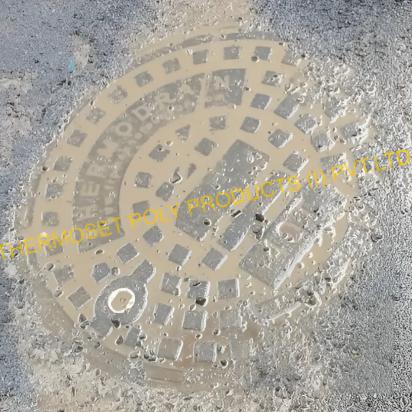 Thermoset Poly FRP GRP Composite Solid Top Manhole Covers by Thermo Drain 5 6
