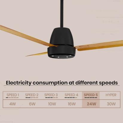 Crompton Energion NITEO BLDC Ceiling Fan - Light Pinewood by Crompton : Colours available: Goldenrod 17 7