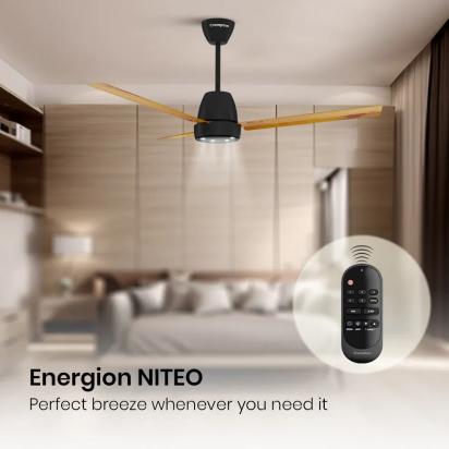 Crompton Energion NITEO BLDC Ceiling Fan - Light Pinewood by Crompton : Colours available: Goldenrod 16 1