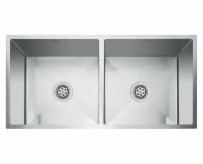 Cera Maximus Double Bowl Kitchen Sink - B4711506SF by Cera : Colours available: Silver