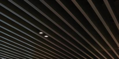 Hunter Douglas Baffles Tavola Straight by Hunter Douglas : Colours available: Black 1 1