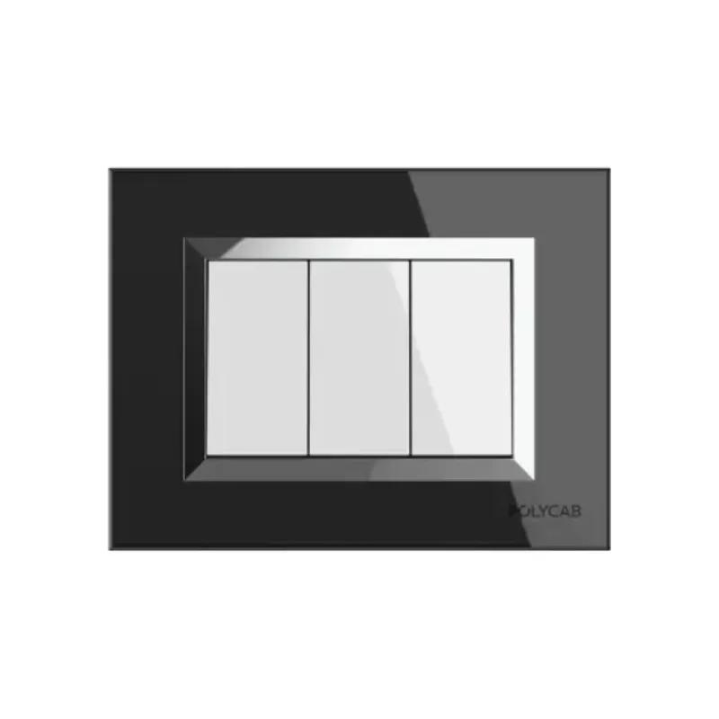 Polycab Valencia - 6M Glass Plates Levana (Black)