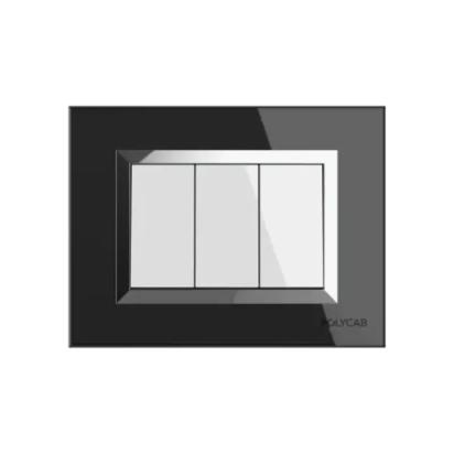 Polycab Valencia - 6M Glass Plates Levana (Black) by Polycab : Colours available: Black