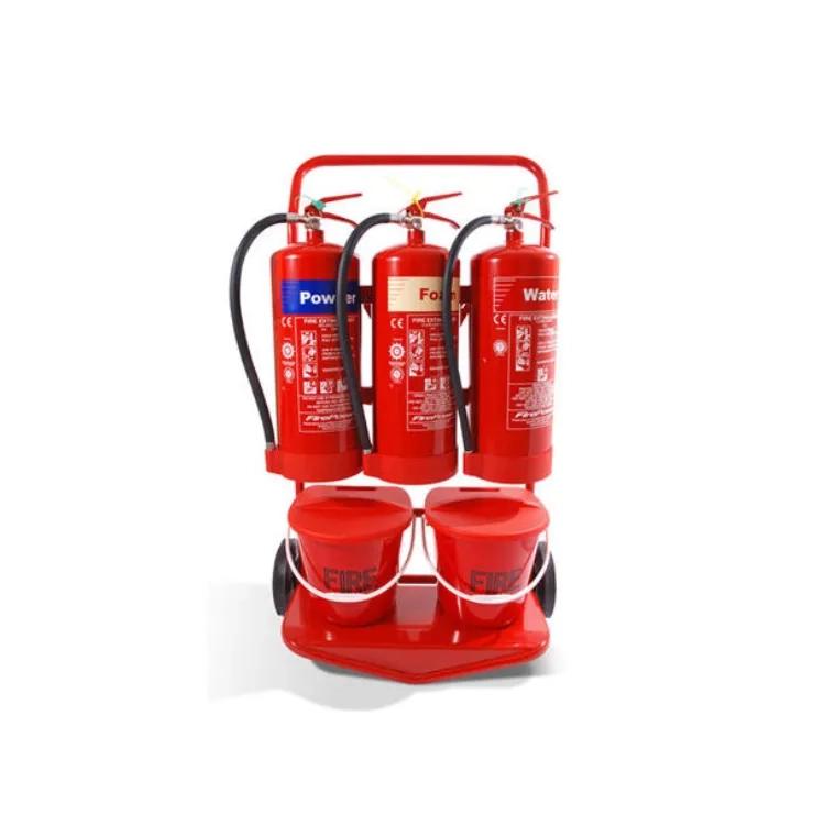 Ecofire Triple Fire Extinguisher Trolley