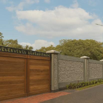 Justfence Unislab Wall Fence by Justfence : Colours available: White 1 1