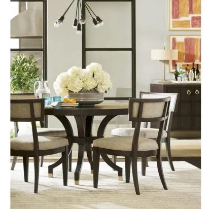 Asian Arts Modern Upholstered Dining Chair Set of 2 | Fabric Padded Chairs for Dining Room by Asian Arts : Colours available: WoodyBrown 5 1