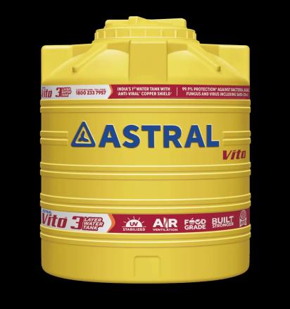 Astral Vito 3 Layer Water Tank with Anti-Viral Copper Shield - A832307XXSB by Astral Pipes : Colours available: Multicolour 1 1